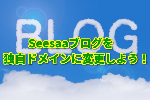【Seesaaブログ】初心者でも分かる！独自ドメイン設定は簡単2ステップ！